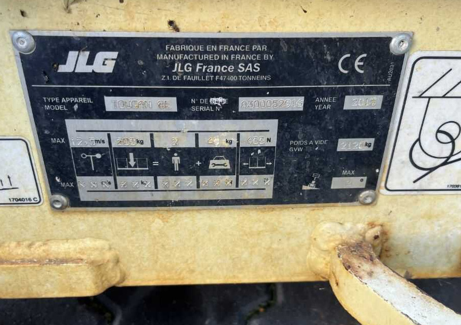 JLG Toucan 8E - الرأسي رفع الصاري: صور 4 JLG Toucan 8E - الرأسي رفع الصاري: صور 4