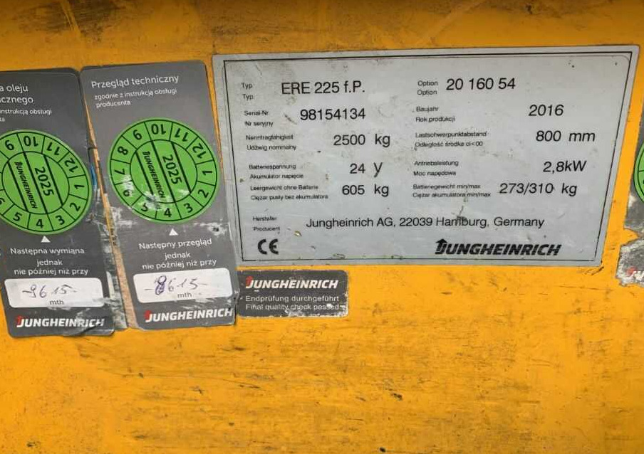 Jungheinrich ERE225 - معدات الرفع منخفض المستوى: صور 4 Jungheinrich ERE225 - معدات الرفع منخفض المستوى: صور 4