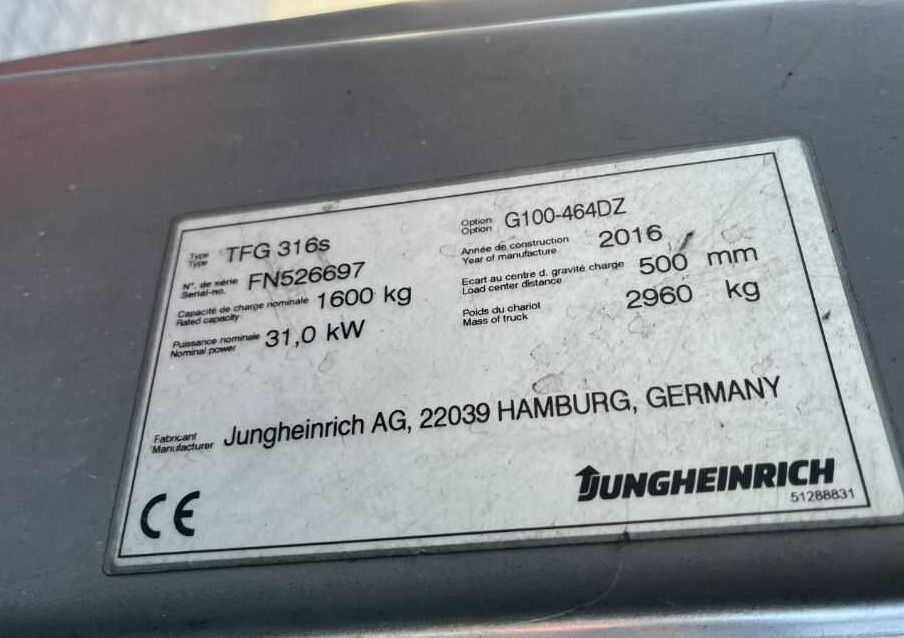 Jungheinrich TFG316s - رافعة شوكية تعمل بالغاز: صور 4 Jungheinrich TFG316s - رافعة شوكية تعمل بالغاز: صور 4