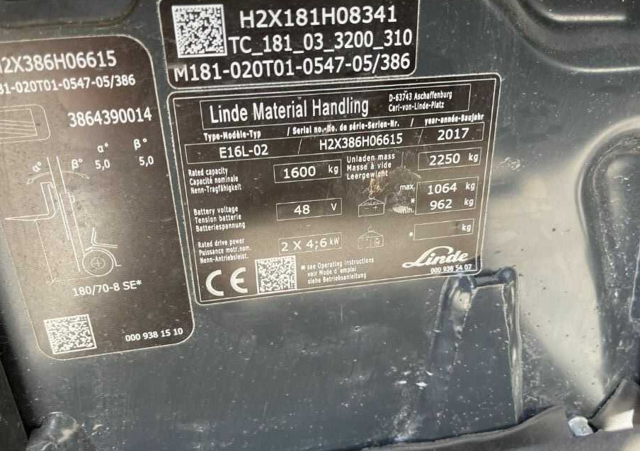 Linde E16L-02 - رافعة شوكية كهربائية: صور 4 Linde E16L-02 - رافعة شوكية كهربائية: صور 4