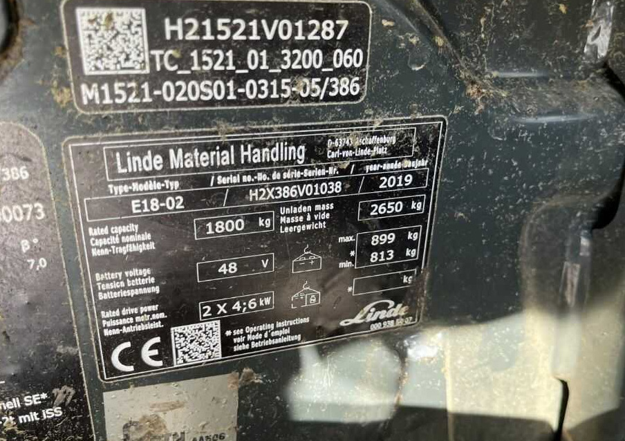 Linde E18-01 - رافعة شوكية كهربائية: صور 5 Linde E18-01 - رافعة شوكية كهربائية: صور 5