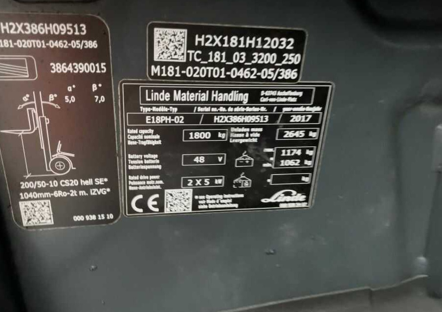 Linde E18PH-02 - رافعة شوكية كهربائية: صور 4 Linde E18PH-02 - رافعة شوكية كهربائية: صور 4