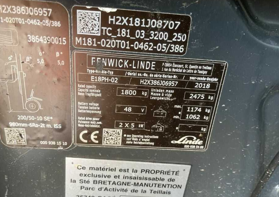 Linde E18PH-02 - رافعة شوكية كهربائية: صور 4 Linde E18PH-02 - رافعة شوكية كهربائية: صور 4