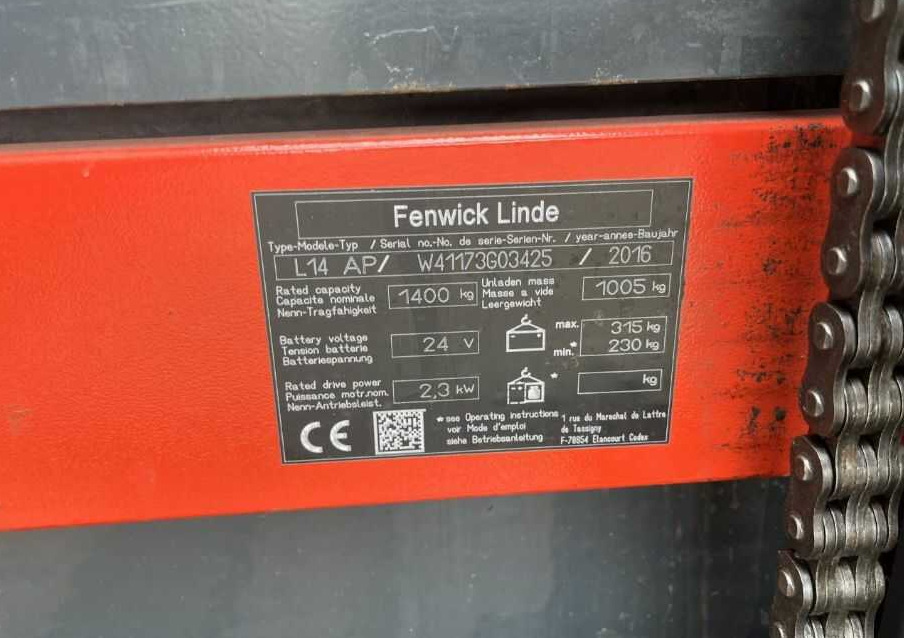 Linde L14LAP - معدات تكديس: صور 4 Linde L14LAP - معدات تكديس: صور 4