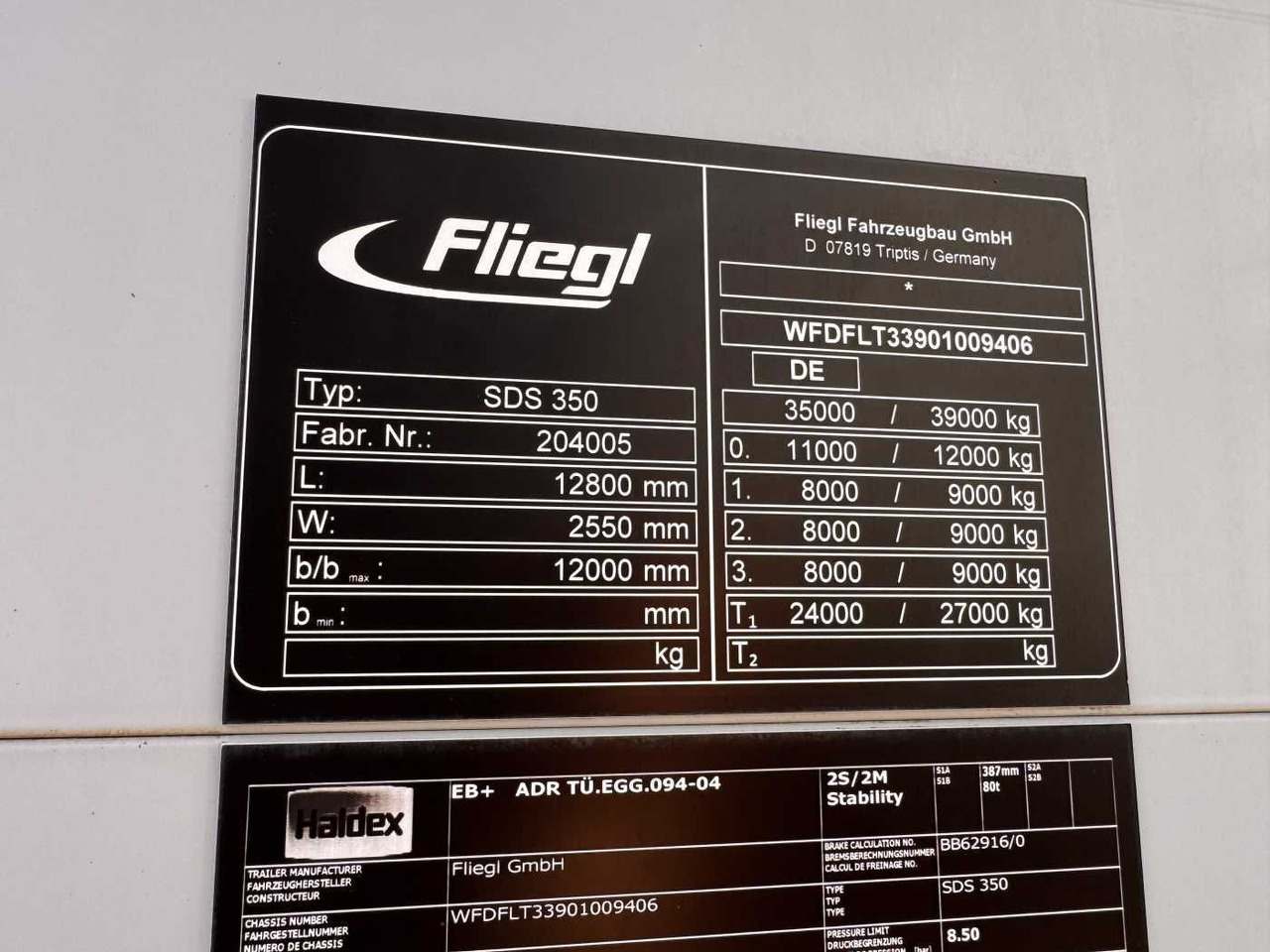 عربة مسطحة منخفضة نصف مقطورة Fliegl SDS 350 Schiebeplane+Verdeck XL SAF 20.900Km: صور 15