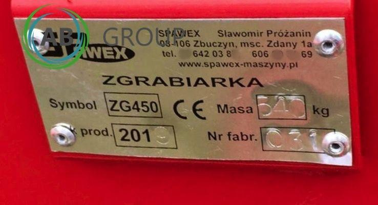 Spawex rotary rake ZG-450 - لمّامَة القش: صور 4 Spawex rotary rake ZG-450 - لمّامَة القش: صور 4