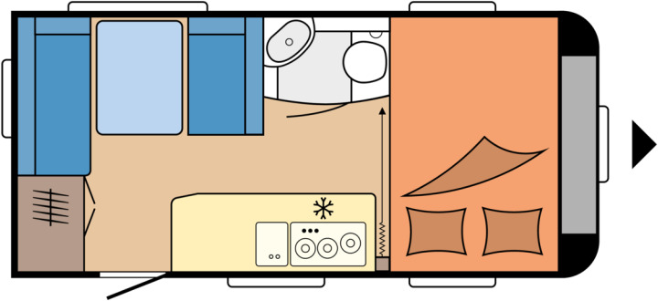 كرفان سحب جديد Hobby DE LUXE 440 SF: صور 1
