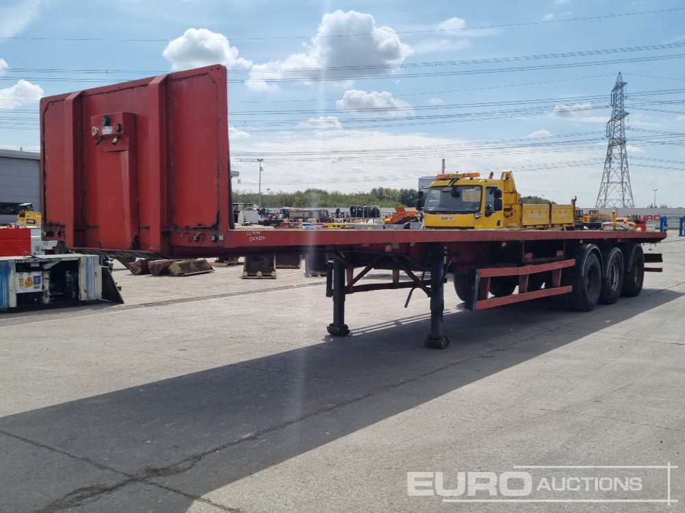 2001 M & G Trailers Tri Axle Flatbed Trailer, Rear Lift Axle, Twist Locks - نصف مقطورة مسطحة: صور 1 2001 M & G Trailers Tri Axle Flatbed Trailer, Rear Lift Axle, Twist Locks - نصف مقطورة مسطحة: صور 1