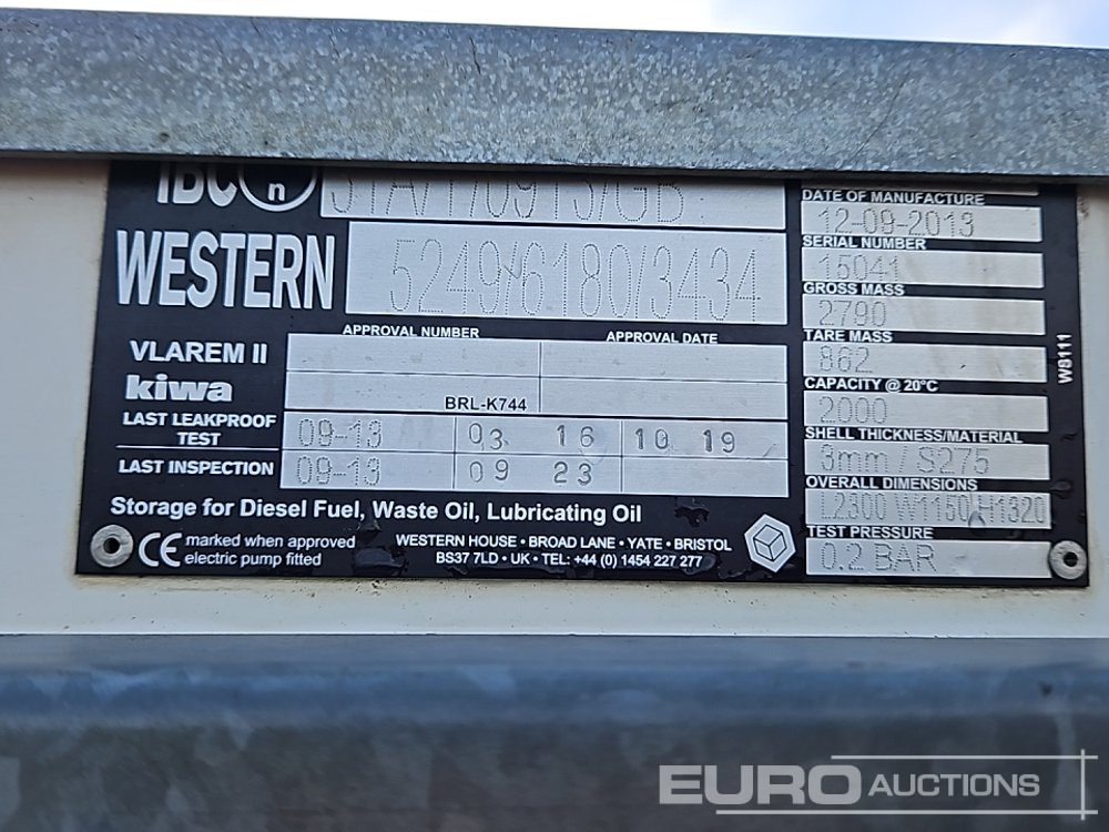 خزان تخزين 2013 Western 20TCG: صور 17