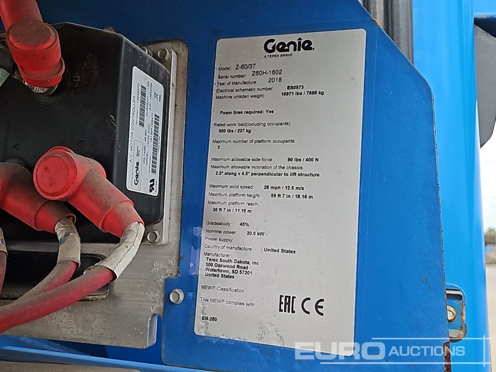 منصات هيدروليكية متنقلة 2018 Genie Z60/37: صور 42 منصات هيدروليكية متنقلة 2018 Genie Z60/37: صور 42