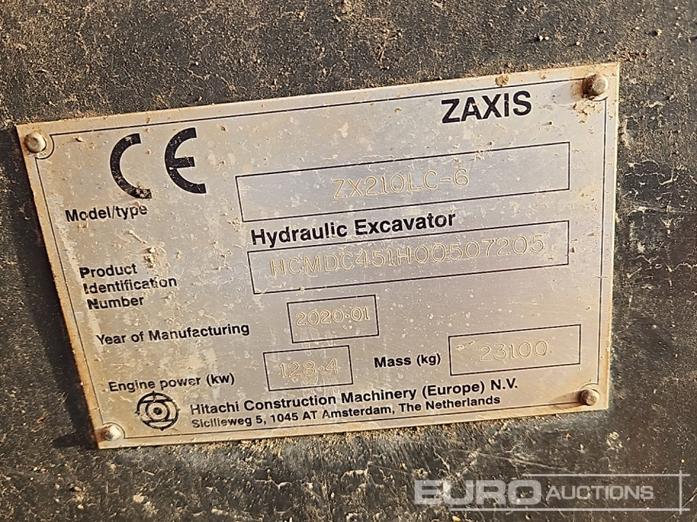 حفارات زحافة 2020 Hitachi ZX210LC-6: صور 46