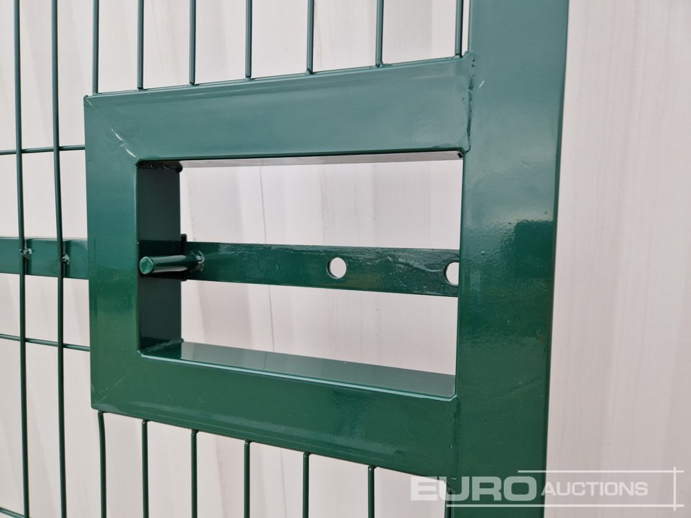 معدات البناء 3m x 2.3m Heavy Duty Galvanized Powder Coated Gate (2 of), 100mm x 100mm Post (2 of), Assembly Kit (Green): صور 18