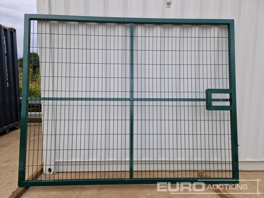 معدات البناء 3m x 2.3m Heavy Duty Galvanized Powder Coated Gate (2 of), 100mm x 100mm Post (2 of), Assembly Kit (Green): صور 13