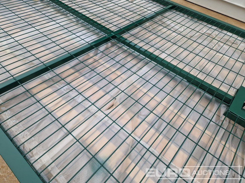 معدات البناء 3m x 2.3m Heavy Duty Galvanized Powder Coated Gate (2 of), 100mm x 100mm Post (2 of), Assembly Kit (Green): صور 9