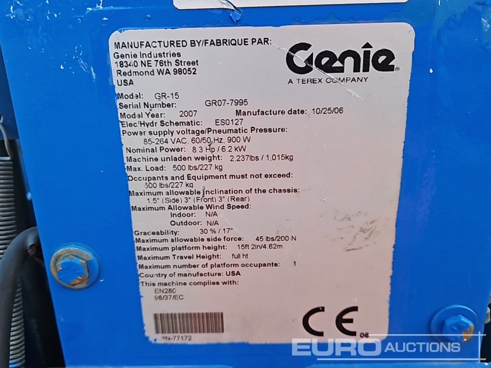 الرأسي رفع الصاري Genie GR-15: صور 24