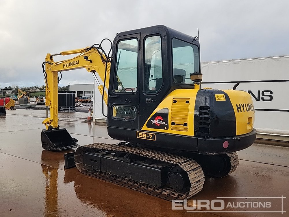 Hyundai R55-7 - حفارة مصغرة: صور 3 Hyundai R55-7 - حفارة مصغرة: صور 3