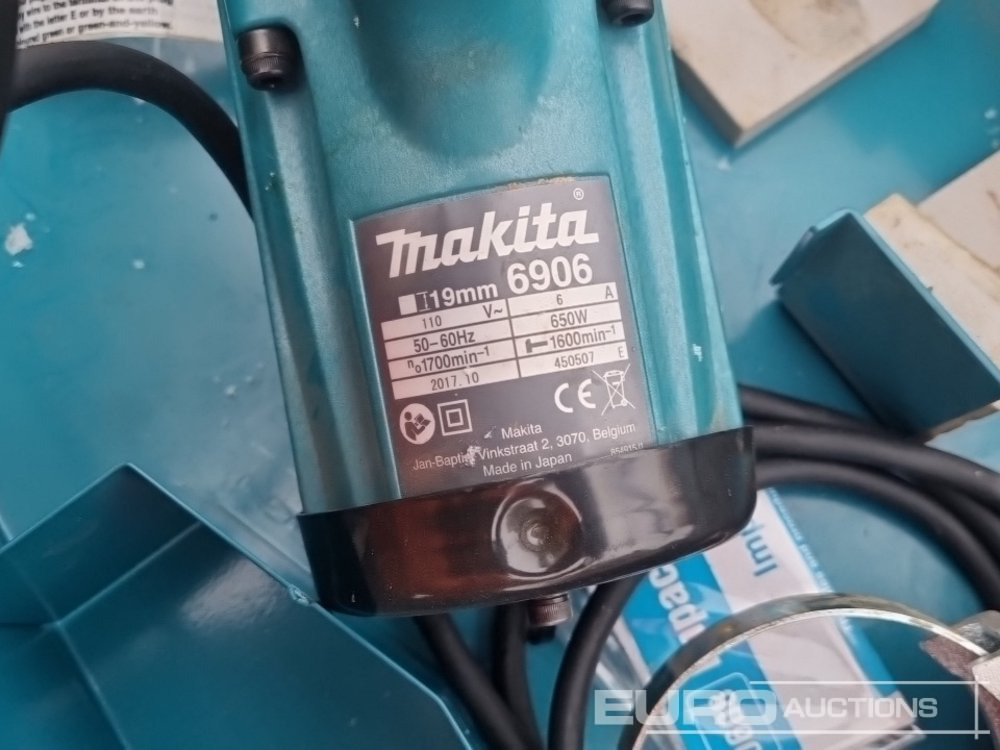معدات البناء Makita 6906 110Volt Impact Wrench, 8406 110Volt Drill, RP1801 110Volt Router, 9046 110Volt Sander, SP6000 110Volt Circular Saw, PC1100 110Volt Concrete Planer, 6802BV 110Volt Drill, DHP458 Battery Com: صور 37