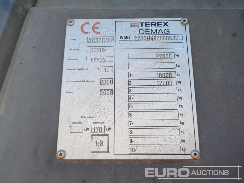 Terex Demag AC30 CITY - موبايل كرين: صور 1 Terex Demag AC30 CITY - موبايل كرين: صور 1