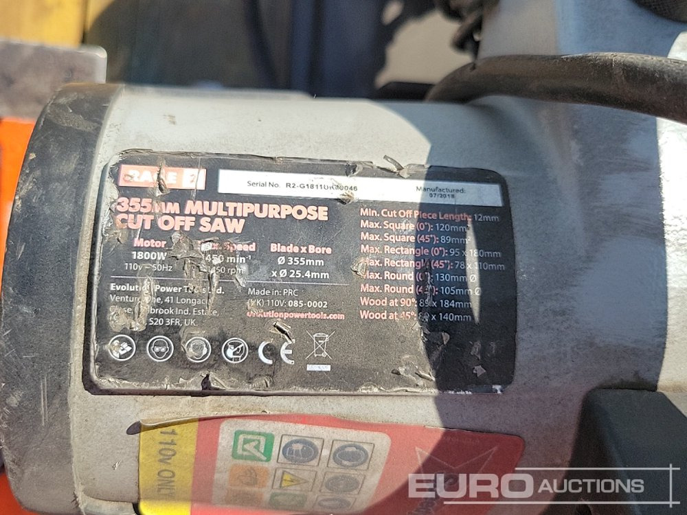 معدات البناء Unibor 110 Vot Mag Drill, Alfra Rotabest 110 Volt Mag Drill, 110 Volt Paddle Mixer (3 of), 100Volt Evolution Cut off Saw, 110 Volt REMS Sander: صور 20