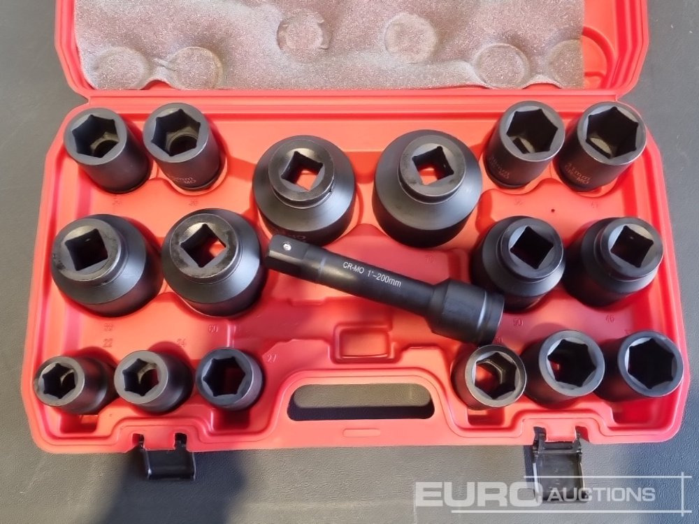 Unused 2025 Boss 1" 17pc Pneumatic Socket Set, 8" Extension Rod - معدات البناء: صور 5 Unused 2025 Boss 1" 17pc Pneumatic Socket Set, 8" Extension Rod - معدات البناء: صور 5