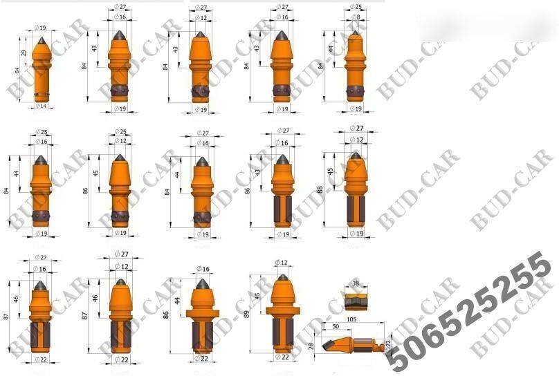 New Rotary Carbide Rock teeth for asphalt milling machine - قطع الغيار - ماكينات لصقل الأسفلت: صور 3 New Rotary Carbide Rock teeth for asphalt milling machine - قطع الغيار - ماكينات لصقل الأسفلت: صور 3