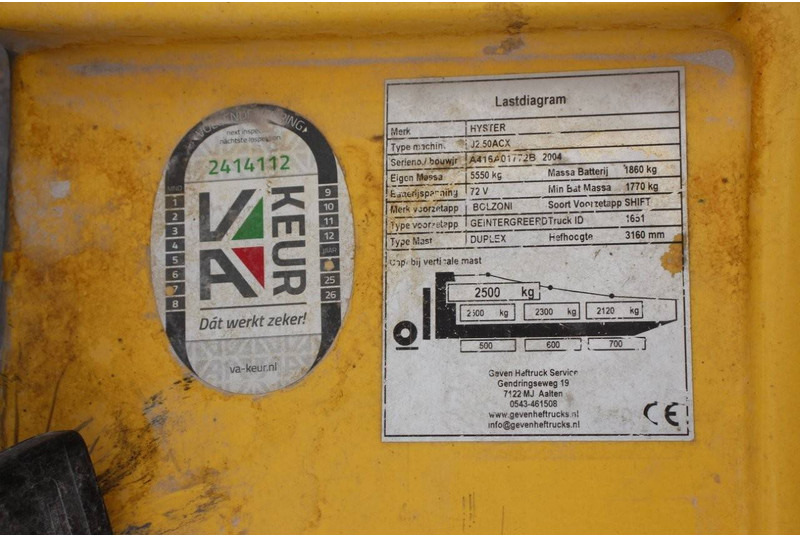 رافعة شوكية كهربائية Hyster J2.50ACX: صور 19
