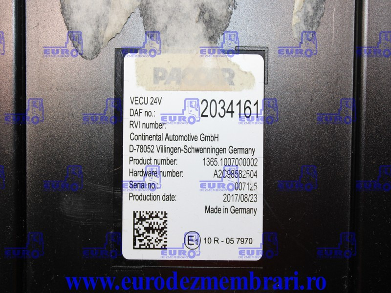 CALCULATOR VECU DAF XF106 2034161, 2153835, 2176060 - كتلة التحكم - شاحنة: صور 4 CALCULATOR VECU DAF XF106 2034161, 2153835, 2176060 - كتلة التحكم - شاحنة: صور 4