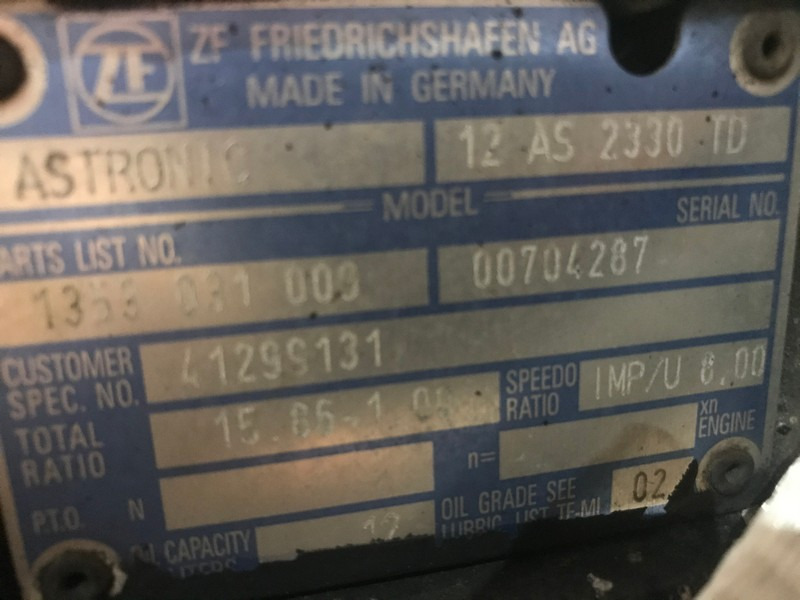 CUTIE DE VITEZE ZF 12 AS 2330 TD R=15,86-1,00 - علبة التروس - شاحنة: صور 3 CUTIE DE VITEZE ZF 12 AS 2330 TD R=15,86-1,00 - علبة التروس - شاحنة: صور 3