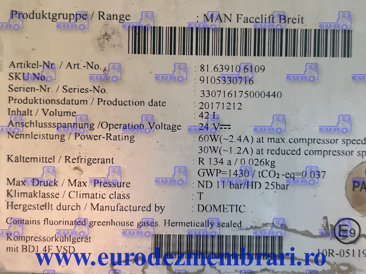 FRIGIDER MAN TGX TG2 81.63910.6109 - الكابينة والداخلية - شاحنة: صور 3 FRIGIDER MAN TGX TG2 81.63910.6109 - الكابينة والداخلية - شاحنة: صور 3