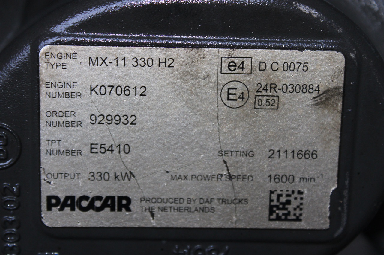 MOTOR DAF MX-11 330 H2 450CP EURO 6 2111666 - المحرك - شاحنة: صور 5 MOTOR DAF MX-11 330 H2 450CP EURO 6 2111666 - المحرك - شاحنة: صور 5