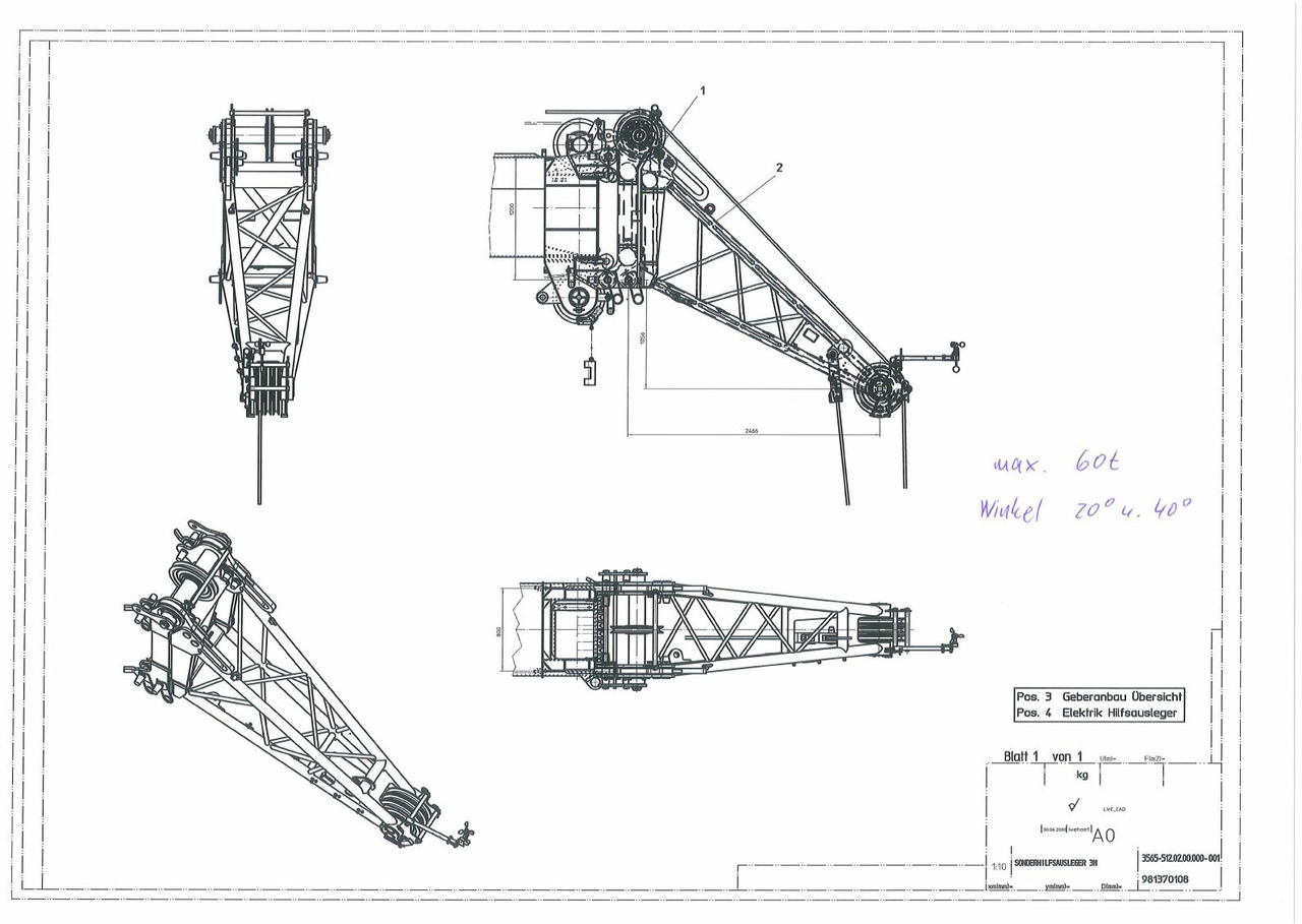 Liebherr Zubehör = LTM 1300/1 u. LTM 1300-6.1 / MONTAGESPITZE - SONDERSPITZE 60 t - موبايل كرين: صور 2 Liebherr Zubehör = LTM 1300/1 u. LTM 1300-6.1 / MONTAGESPITZE - SONDERSPITZE 60 t - موبايل كرين: صور 2