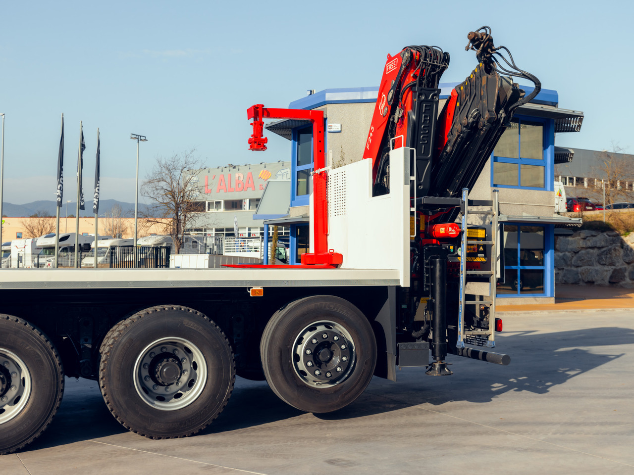 شاحنات مسطحة, شاحنة كرين RENAULT C460 E6 (Platform): صور 10