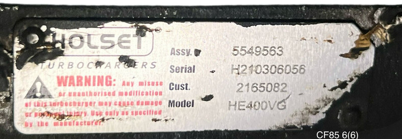 Holset HE400VG - الشاحن التوربيني: صور 3 Holset HE400VG - الشاحن التوربيني: صور 3