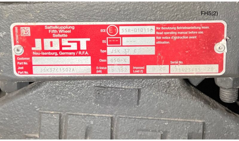 Jost JSK 37 C - عجلة الخامسة: صور 2 Jost JSK 37 C - عجلة الخامسة: صور 2