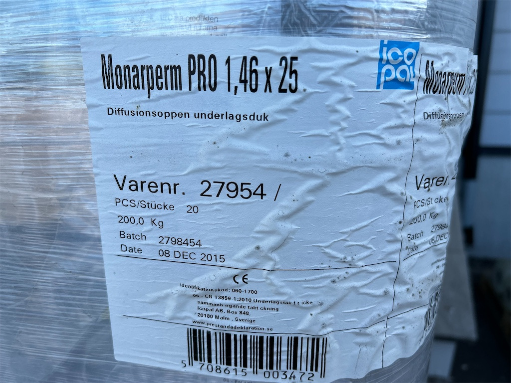 Icopal Monarperm PRO 1,46m x 25m - معدات البناء: صور 4 Icopal Monarperm PRO 1,46m x 25m - معدات البناء: صور 4