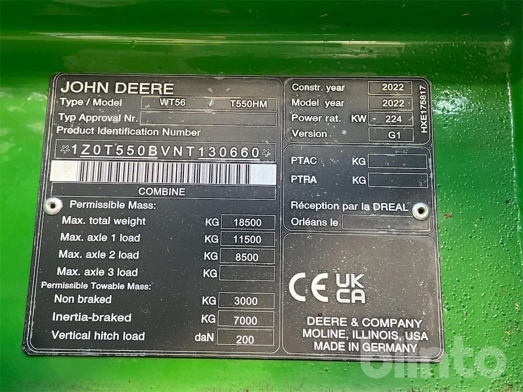 John Deere WT56 T550HM mit 620R (2022) - حصادة شاملة: صور 5 John Deere WT56 T550HM mit 620R (2022) - حصادة شاملة: صور 5