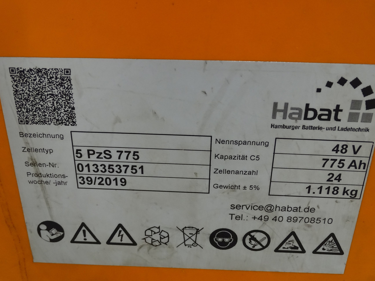 Habat 48V775AH - البطارية - معدات المناولة: صور 4 Habat 48V775AH - البطارية - معدات المناولة: صور 4