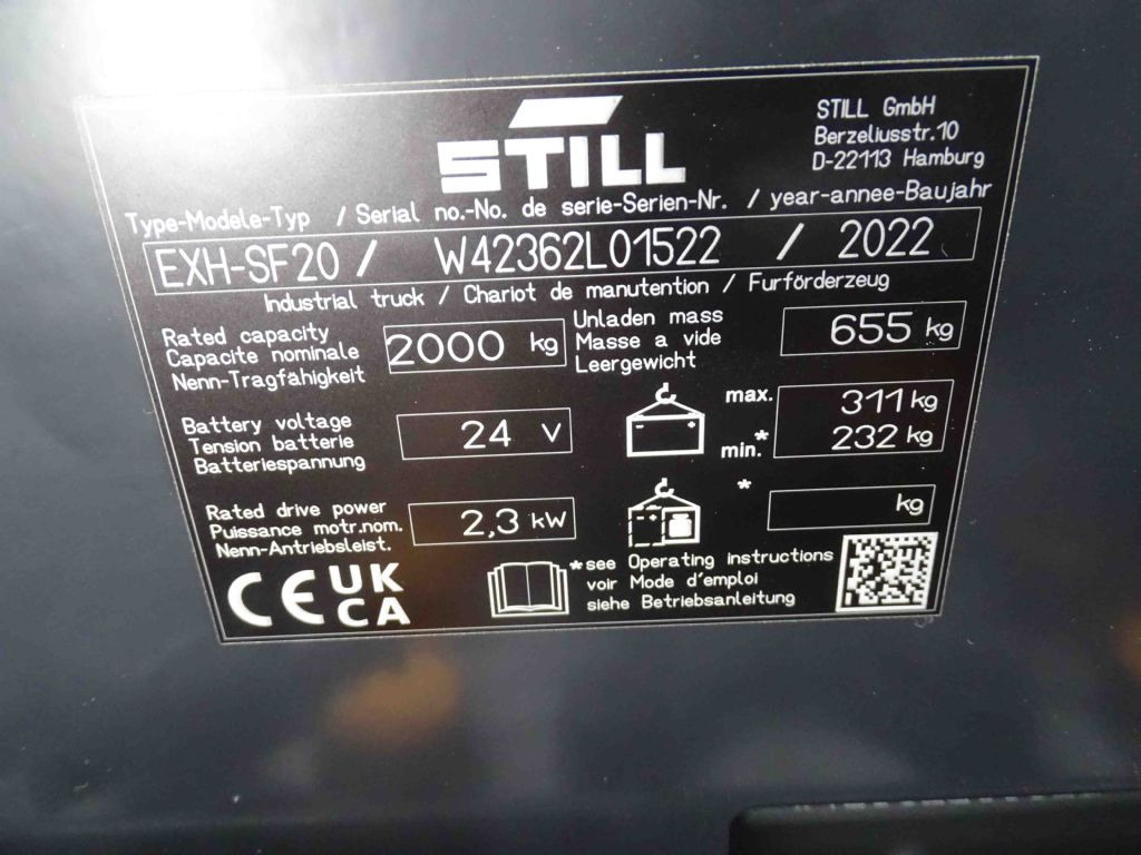 Still EXH-SF20/2400MM - معدات الرفع منخفض المستوى: صور 5 Still EXH-SF20/2400MM - معدات الرفع منخفض المستوى: صور 5