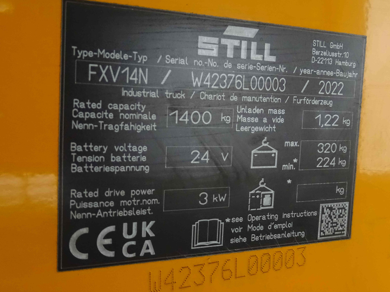 تأجير Still FXV14N Still FXV14N: صور 6 تأجير Still FXV14N Still FXV14N: صور 6