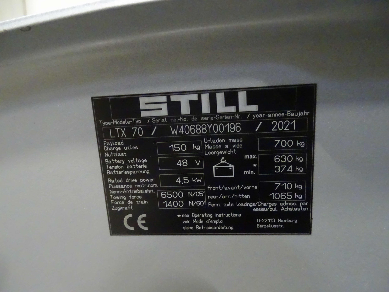 Still LTX70 - جرار السحب الكهربائي: صور 5 Still LTX70 - جرار السحب الكهربائي: صور 5