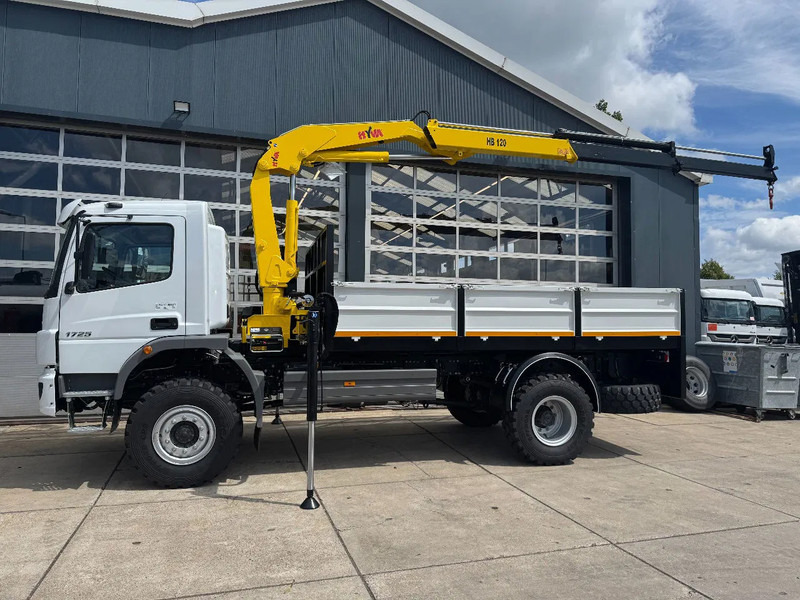 Mercedes-Benz Atego Atego 1725 4x4 Flatbed with Hyva HB120 Crane - شاحنة كرين: صور 1 Mercedes-Benz Atego Atego 1725 4x4 Flatbed with Hyva HB120 Crane - شاحنة كرين: صور 1