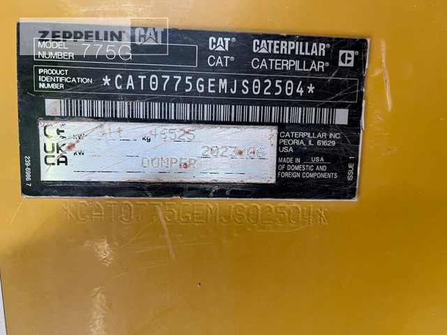 Cat 775G - شاحنة قلابة للمحاجر: صور 2 Cat 775G - شاحنة قلابة للمحاجر: صور 2